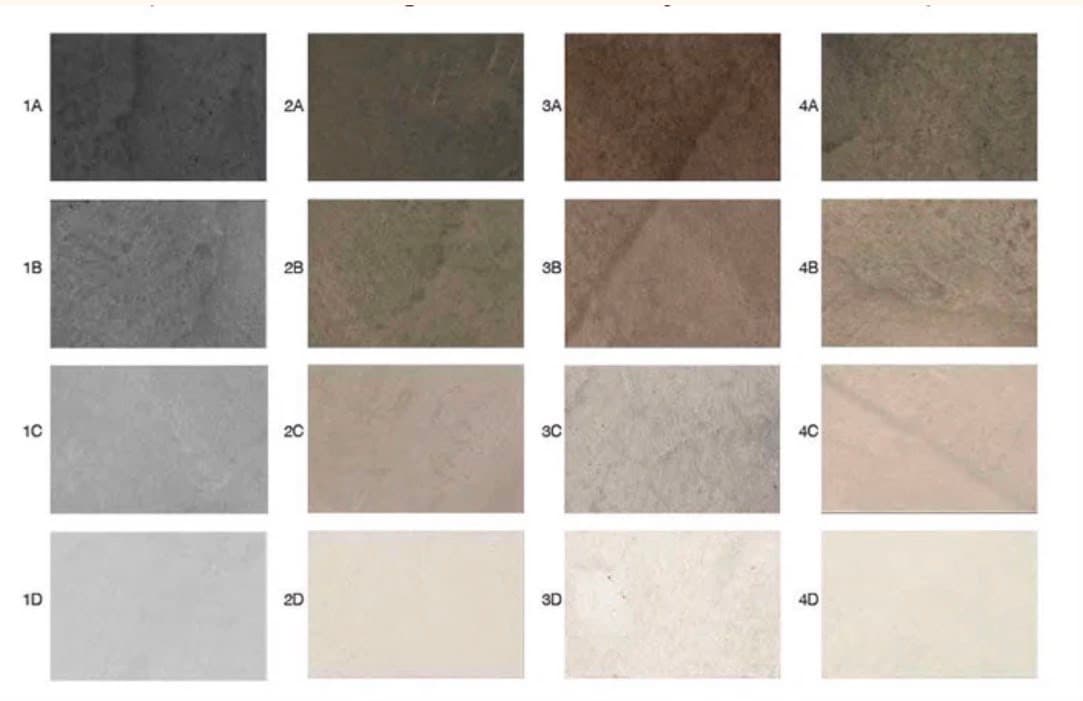 Istone micro cement colour chart 1