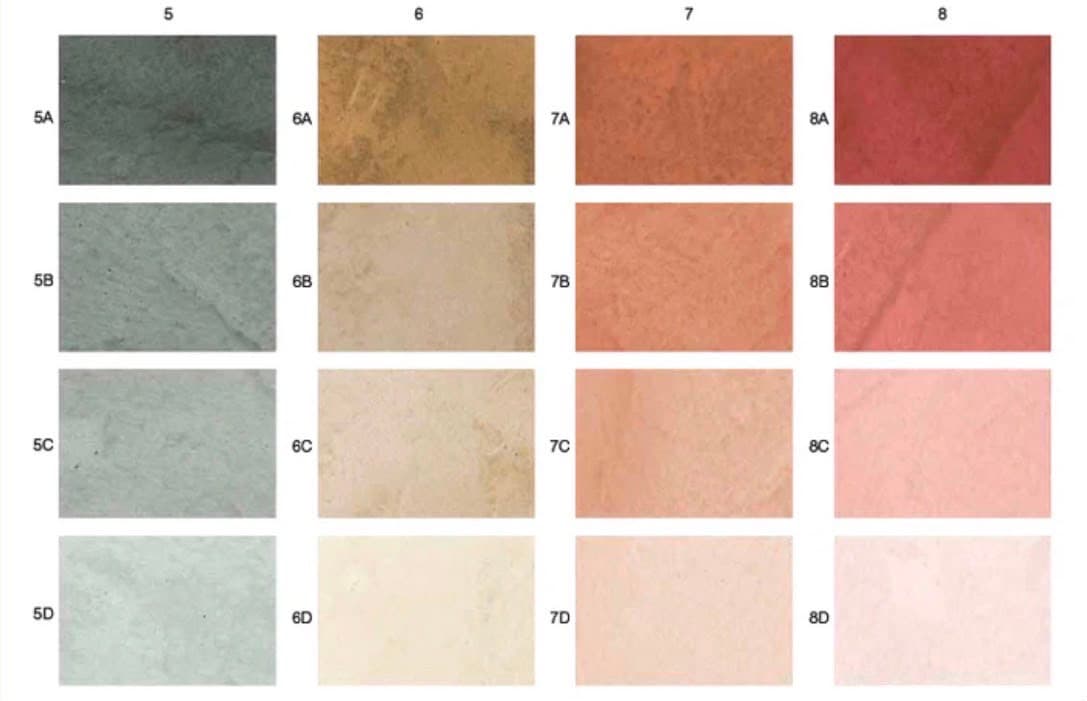 Istone micro cement colour chart 2
